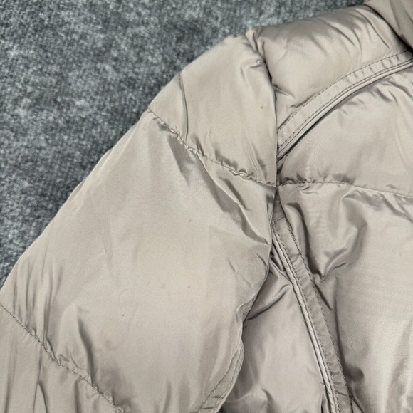 ADD Jacket Womens 4 Beige Pillow Collar Goose Down Coat Italy Down Puffer - Picture 6 of 10